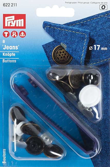 Кнопки "Jeans" латунь 17мм (8шт) undefined