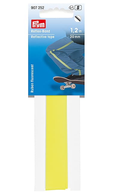 Светоотражающая самоклеящаяся лента 20мм х 1,2м, лимонная undefined