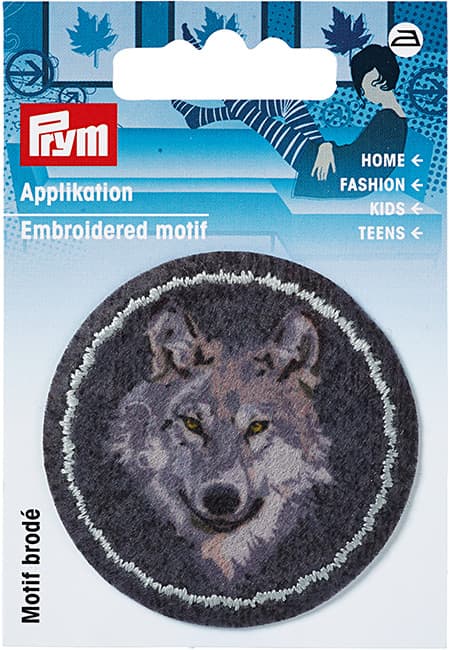 Аппликация Голова волка на темно-сером фоне undefined