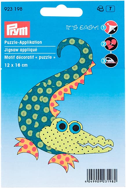 Аппликация Крокодил разноцветный 12х16см undefined