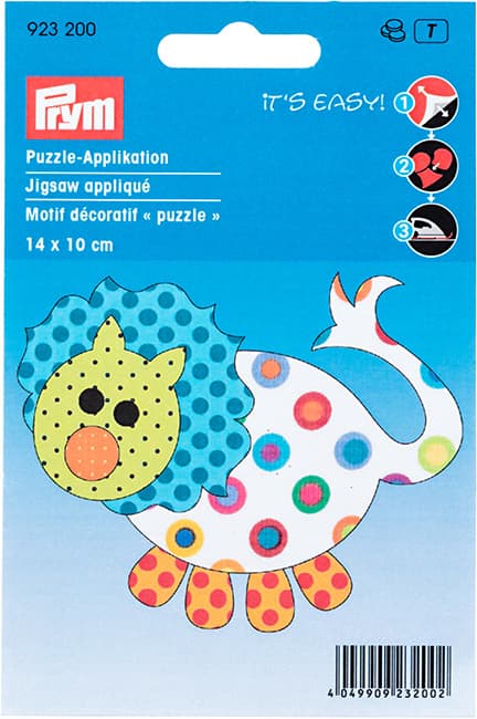 Аппликация Лев разноцветный 14х10см undefined