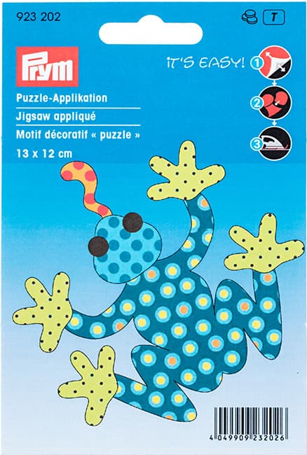 Аппликация Лягушка разноцветная 13х12см undefined