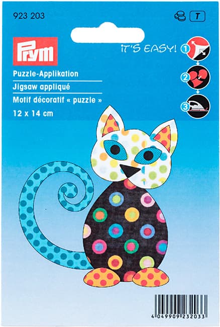 Аппликация Кошка разноцветная 120х140мм undefined