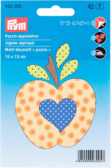 Аппликация Яблоко разноцветное 10х13см undefined