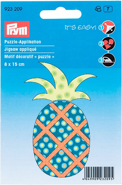 Аппликация Ананас разноцветный 8х15см undefined