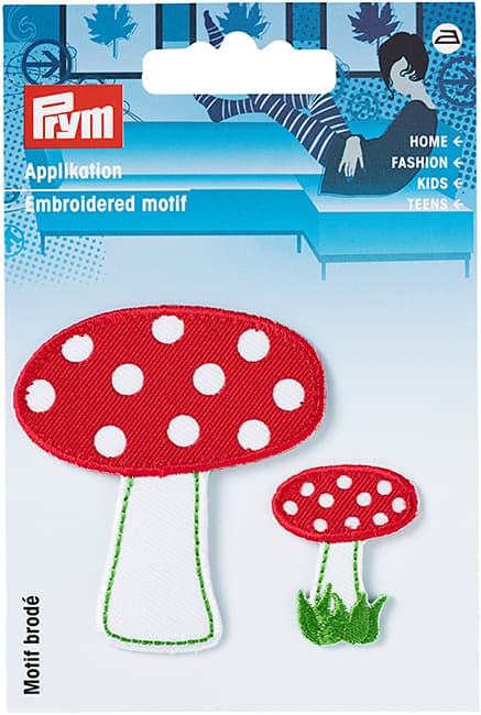 Аппликация мухоморы 52х55мм 25х30мм 2шт. undefined