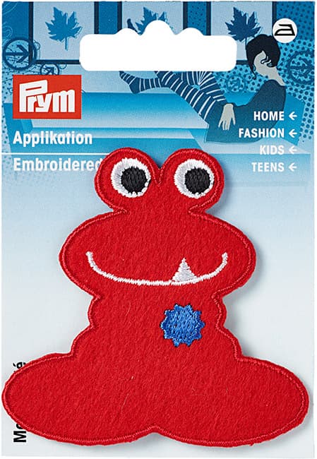 Аппликация лягушка красная 60х60мм undefined