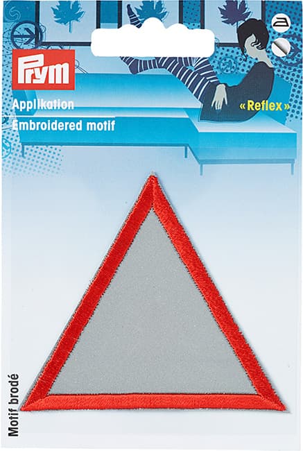 Аппликация Серый треугольник в красном, светоотражающая undefined