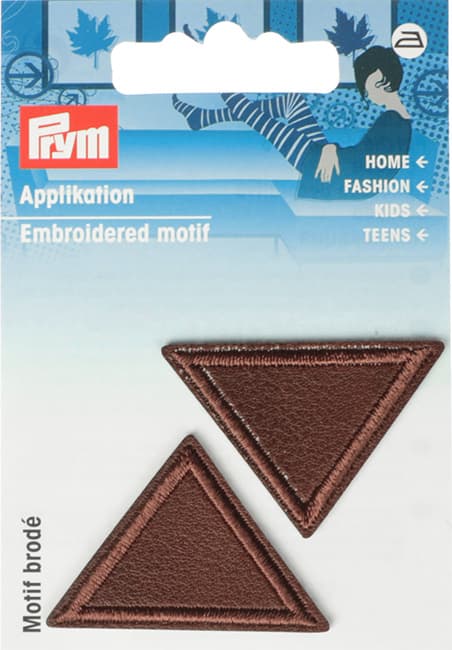 Аппликация Треугольник коричневый 40х28мм (2шт) undefined