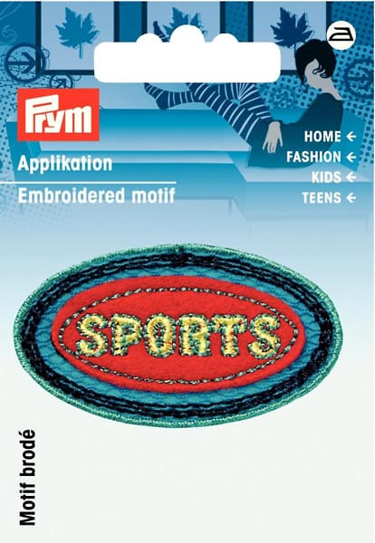 Аппликация Спорт синий/красный/желтый 55х31мм  undefined