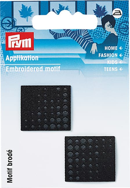 Аппликация Черные квадраты 25х25мм (2шт) undefined