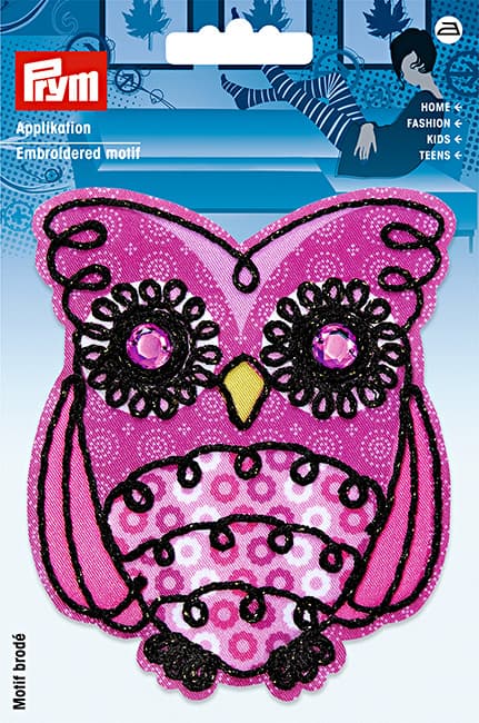 Аппликация Совёнок розовый 90х112мм undefined