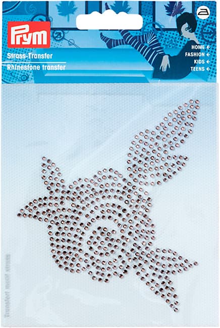 Аппликация термостразы Роза, розовое золото 100мм undefined