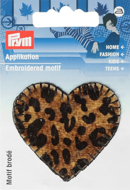 Аппликация Сердце леопардовое 52х48мм undefined