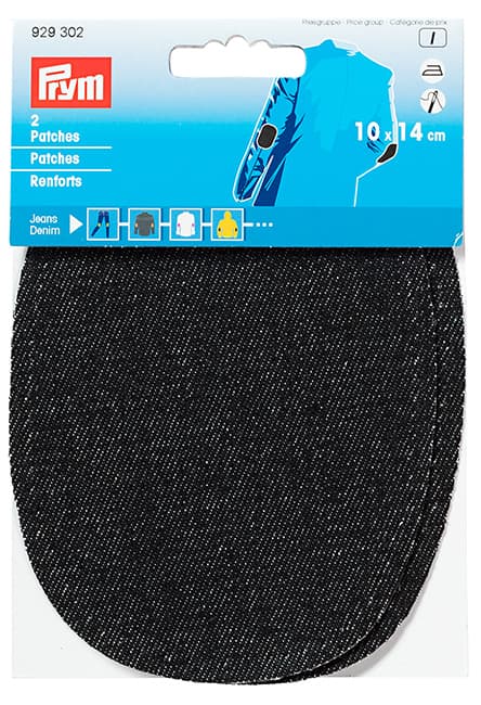 Джинсовые термозаплатки 10х14см (2шт) черные undefined