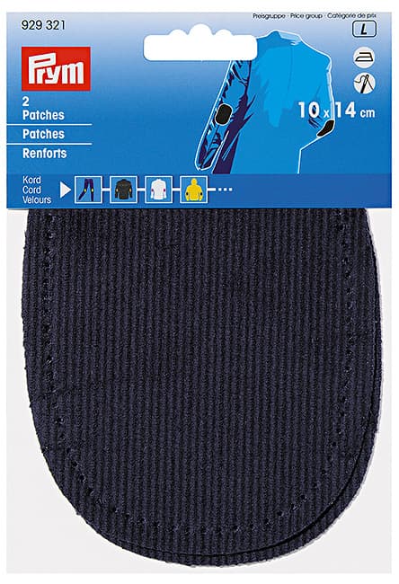 Термозаплатки вельветовые 10х14см (2 шт) темно-синие undefined