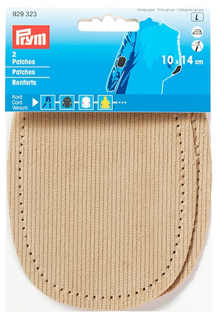 Термозаплатки вельветовые 10х14см (2 шт) бежевые undefined