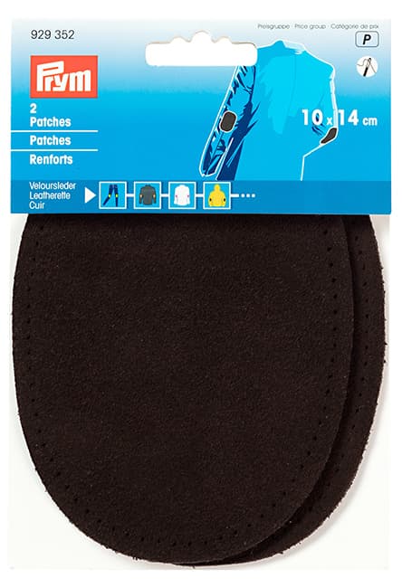 Заплатки замшевые пришивные 10х14см (2 шт) темно-коричневые undefined