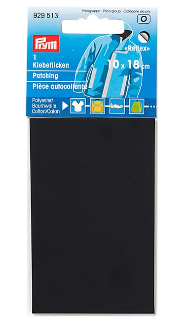 Светоотражающая самоклеящаяся ткань 10см х 18см черная undefined