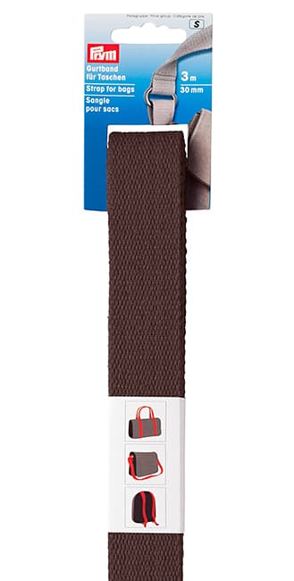 Лента-ремень для сумок 30мм х 3м тёмно-коричневая undefined