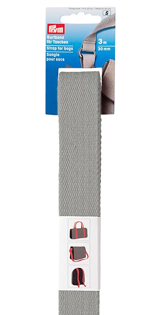 Лента-ремень для сумок 30мм х 3м светло-серая undefined