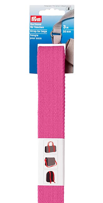 Лента-ремень для сумок 30мм х 3м розовая undefined