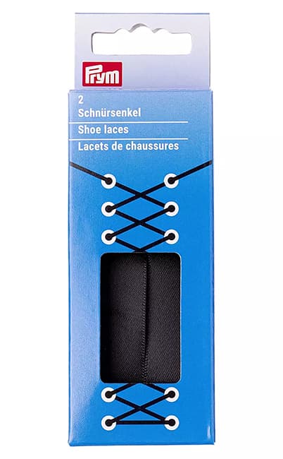 Шнурки для обуви атласные, плоские, 15мм х 100см, черные undefined