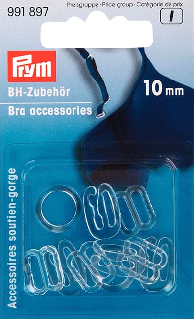 Аксессуары для бюстгальтера (кольцо+регулятор ленты, 10шт,10мм) undefined