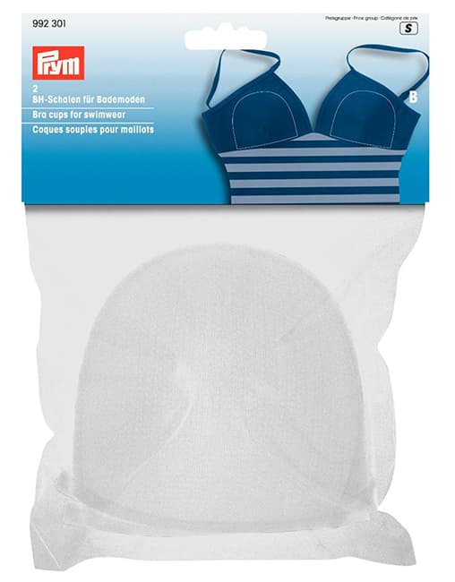 Чашки бюстгальтера для купального костюма  В, белый, пара undefined