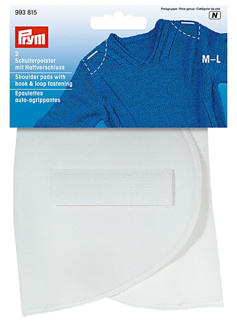 Плечики с липучкой M-L, 160х115х15мм, белый, пара undefined