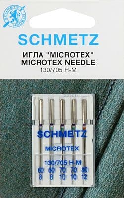 Иглы для микротекстиля №60-80 Schmetz 130/705H-M 5 шт undefined