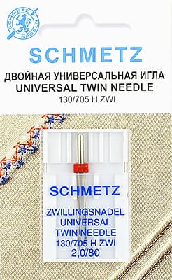 Двойная игла NM80 NE2.0 Schmetz 130/705H ZWI 1 шт undefined