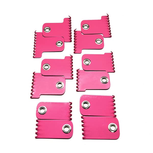 Набор оттяжных гребенок (4 кл) 6 пар 5-6-7-8-9-10 зубцов (металл, розовые с люверсом) LK150/SK860 undefined