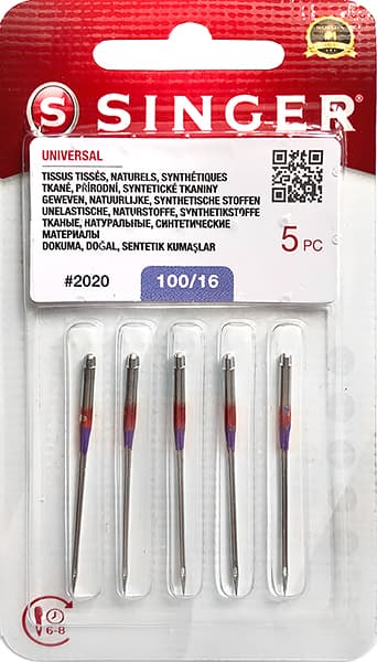 Иглы универсальные №100 Singer 2020 (806) 130/705H 5шт undefined