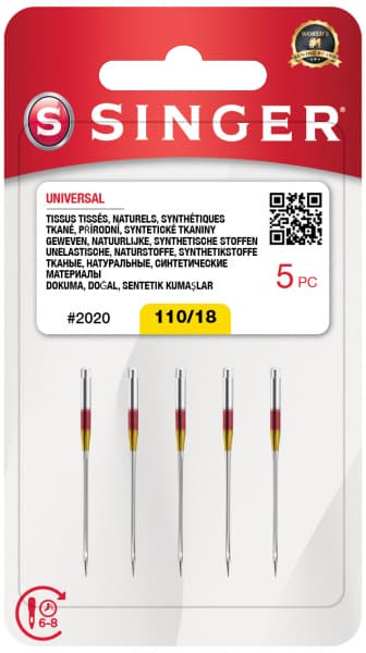 Иглы универсальные №110 Singer 2020 (808) 130/705H 5шт undefined