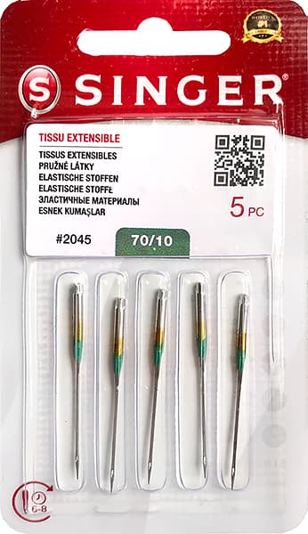 Иглы для эластичных материалов №70 Singer 2045 (840) 130/705H-S 5шт undefined