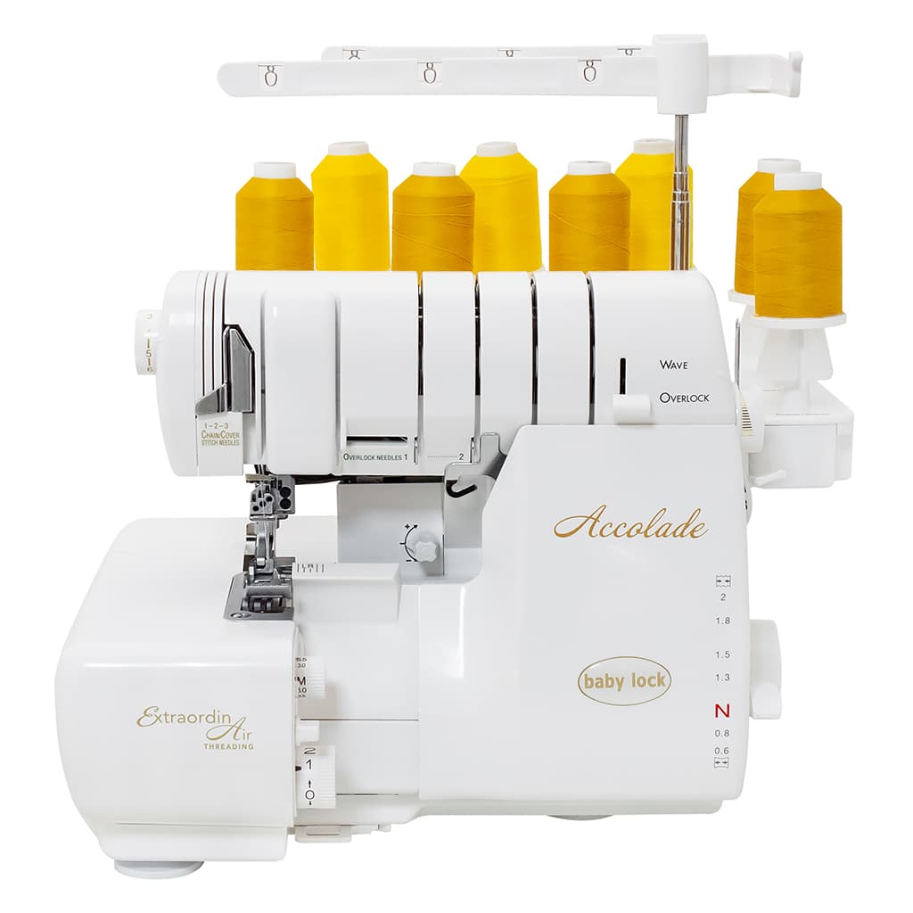 8-ми (4, 3, 2-x) - ниточный оверлок + 3-х игольная 4-х ниточная плоскошовная машина (коверлок) BabyLock Accolade BLS8
