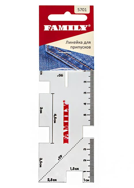 Линейка для разметки припусков, пластиковая прозрачная undefined