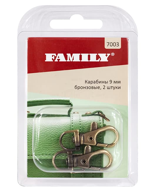 Карабины 9мм, бронзовые, 2 шт undefined