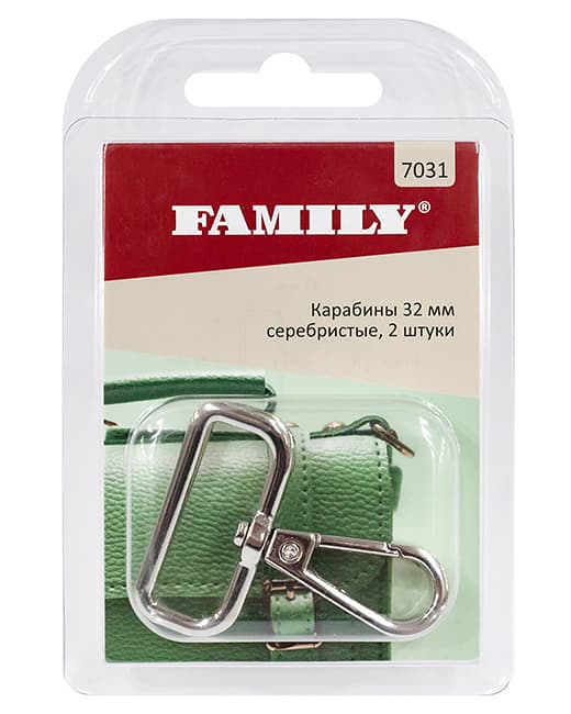 Карабины 32мм, серебристые, 2 шт undefined