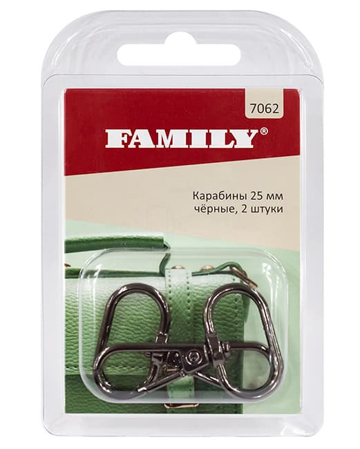 Карабины 25мм, чёрные, 2 шт undefined