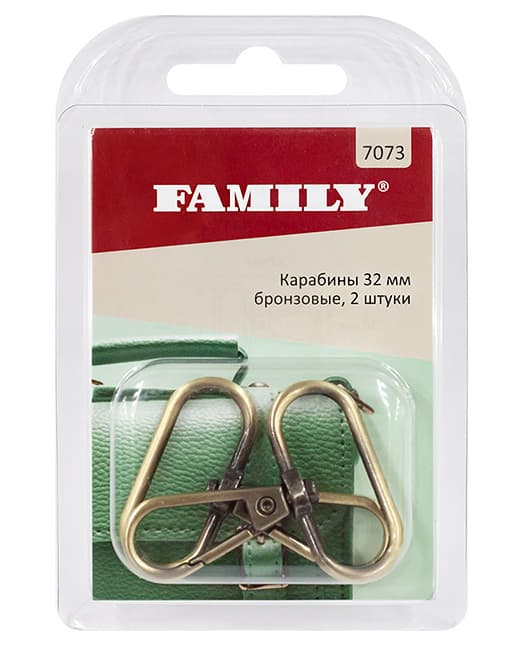 Карабины 32мм, бронзовые, 2 шт undefined