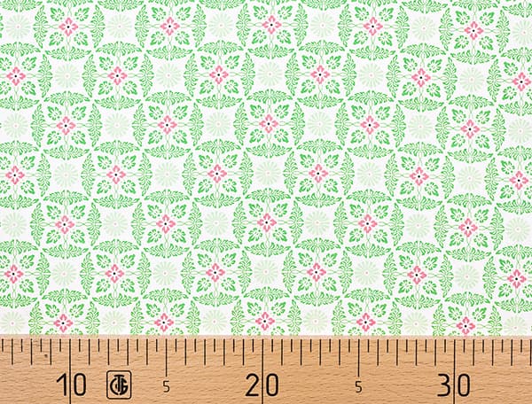 Ткань Gütermann Summer Loft (мятный круглый орнамент на белом) undefined
