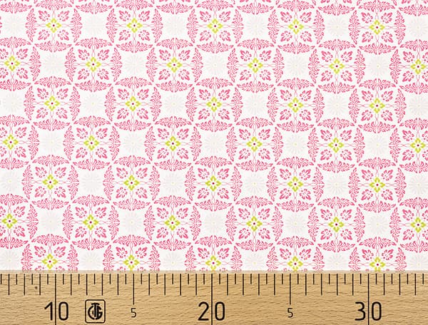 Ткань Gütermann Summer Loft (розовый круглый орнамент на белом) undefined