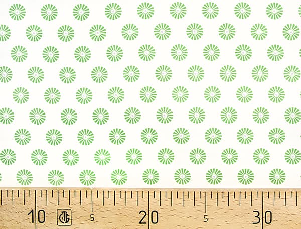 Ткань Gütermann Summer Loft (мятные ромашки на белом) undefined