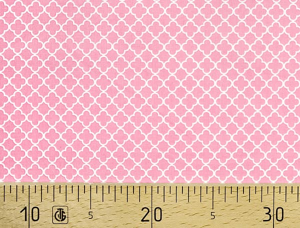 Ткань Gütermann Summer Loft (розовый/белый сетчатый узор) undefined