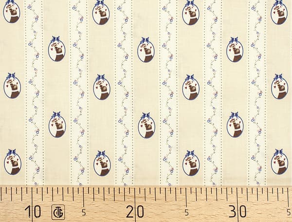 Ткань Gütermann Country Chic Cottage (бежевый в полоску/собаки) undefined