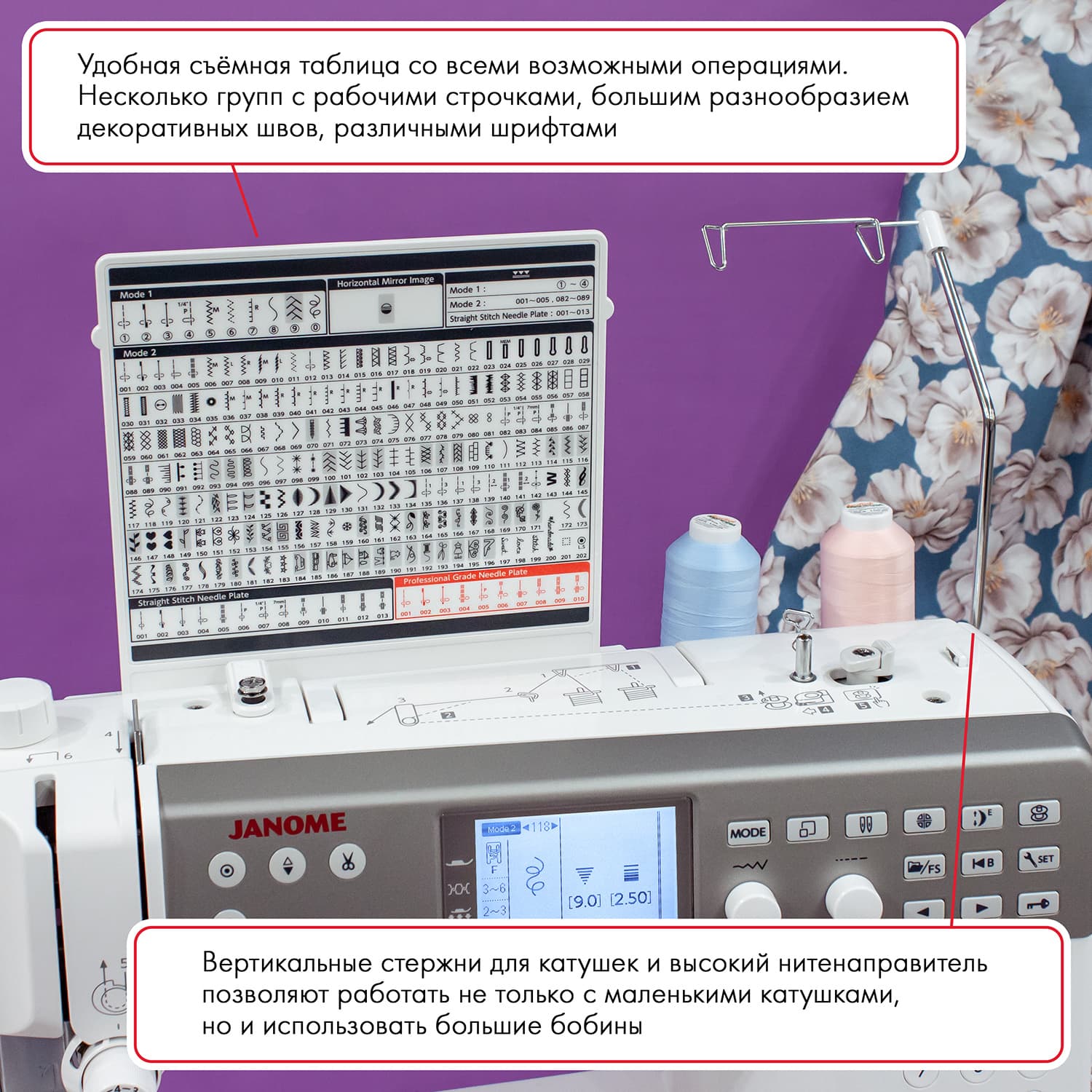 Швейная машина с микропроцессорным управлением Janome Memory Craft 6700P Professional - №1