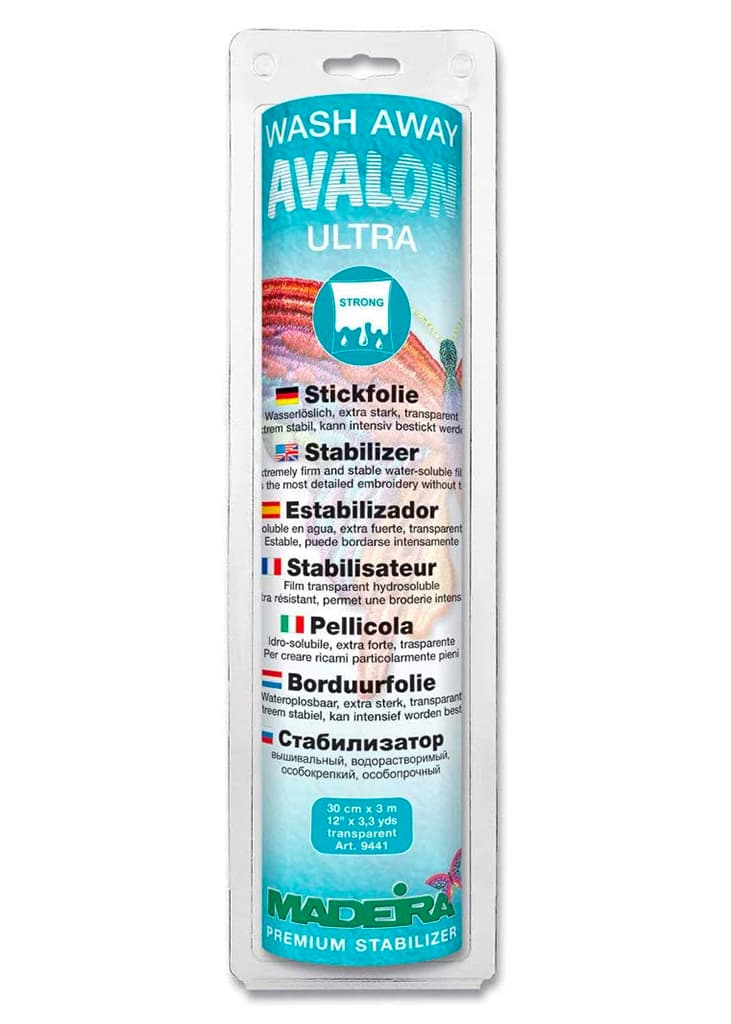Стабилизатор водорастворимый прозрачный, очень прочный. Мadeira Avalon Ultra (30см х 3м)