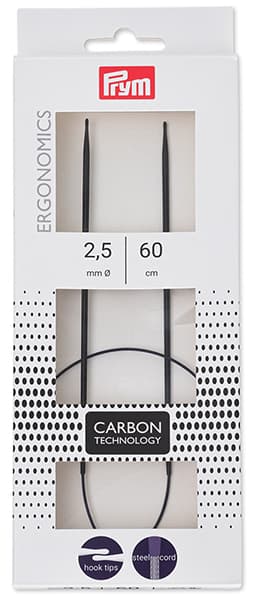 Спицы круговые эргономичные карбоновые Prym Ergonomics Carbon 60см/2,5мм undefined
